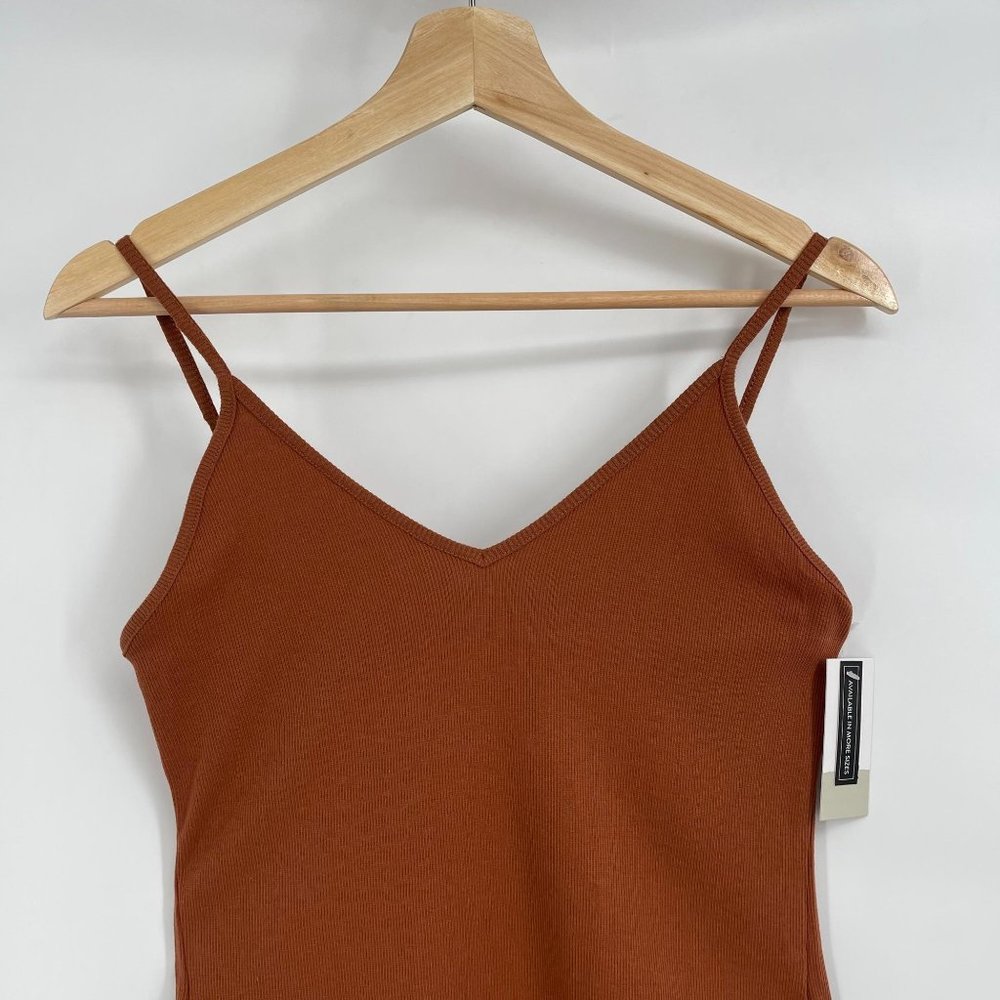 Bodysuit ribbed v neck from Nordstrom L - Picture 2 of 6